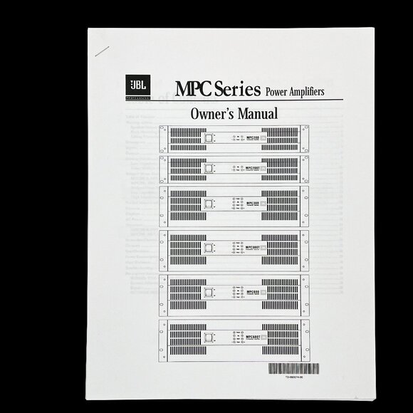 JBL MPC 300 Power Amplifier Professional 300W 4 Ohm per Channel - Made In USA - Picture 14 of 14